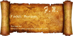 Faddi Morgan névjegykártya